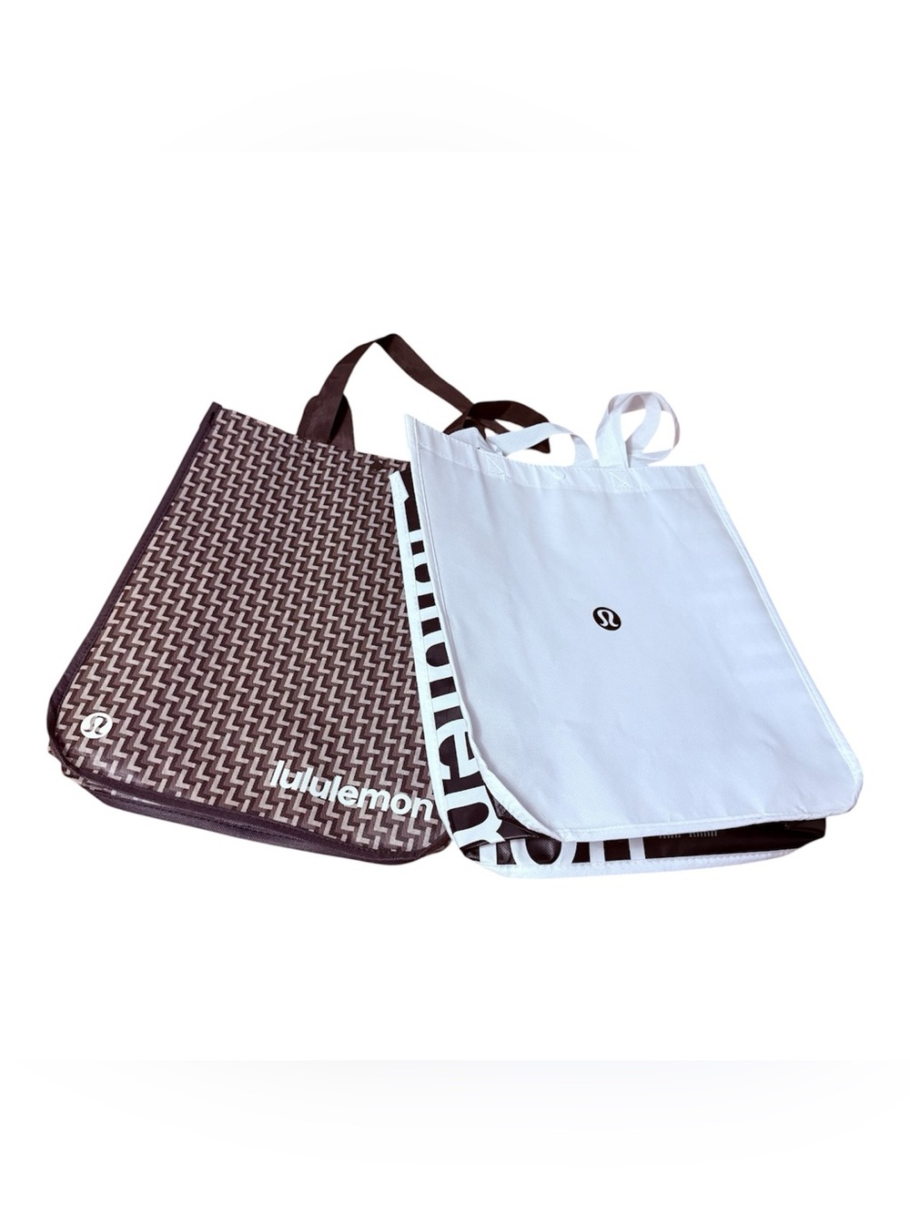 Lululemon Reusable Tote Bags Set of 2 Gym Yoga Athlesiure Limited Edition Logo